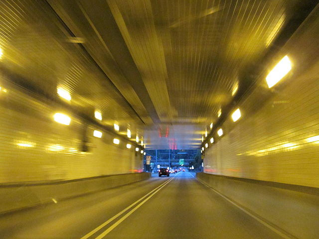 The dimly lit tunnel carries you over a mile through the core of Mount Washington.